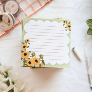نوت پد طرح گل آفتاب گردان